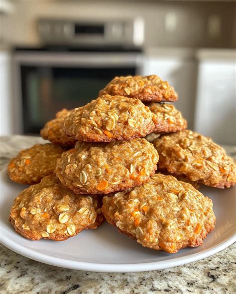 Galletas de avena y zanahoria recién horneadas