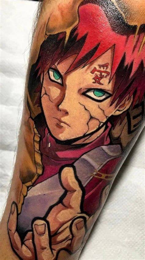 Tatuaje de Gaara con la calabaza por Jerred Kincaid