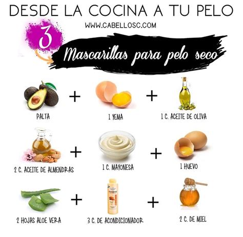 Preparación de mascarillas caseras para el cabello
