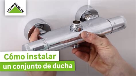 Esquema de instalación de un conjunto de ducha