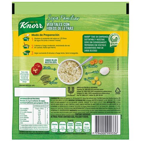 Infografía: Pasos para preparar la sopa Knorr