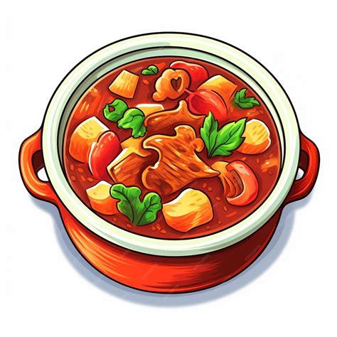 Ilustración de un plato de guiso con especias esparcidas