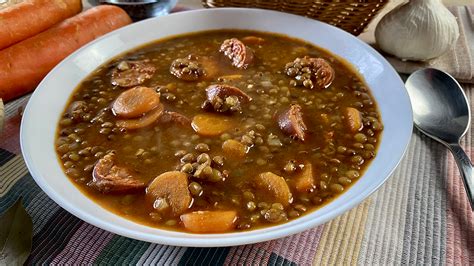 Ingredientes para lentejas estofadas