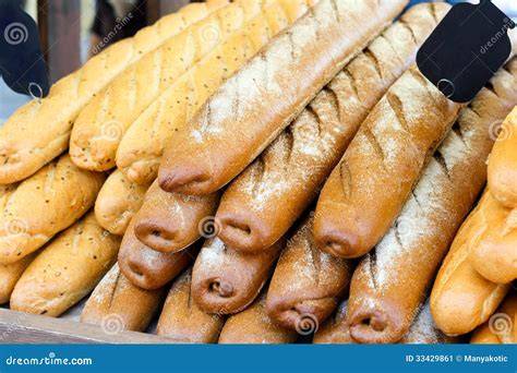 Diversos tipos de barras de pan