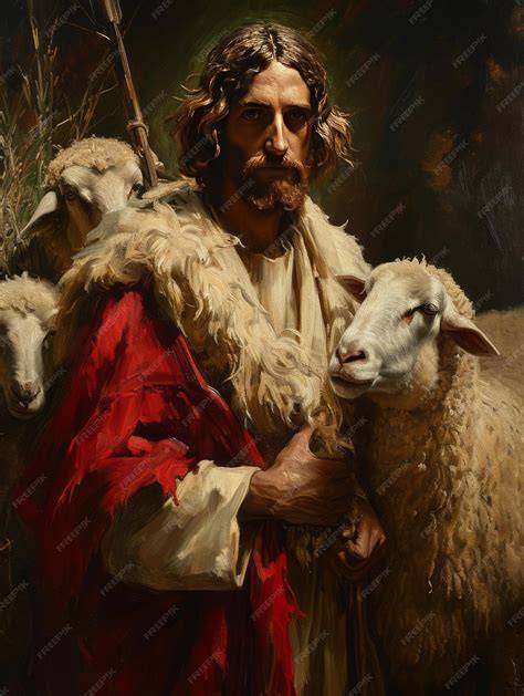 Representación artística de Jesucristo como el Buen Pastor