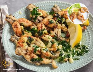 Plato de ancas de rana al ajillo con ajo y perejil