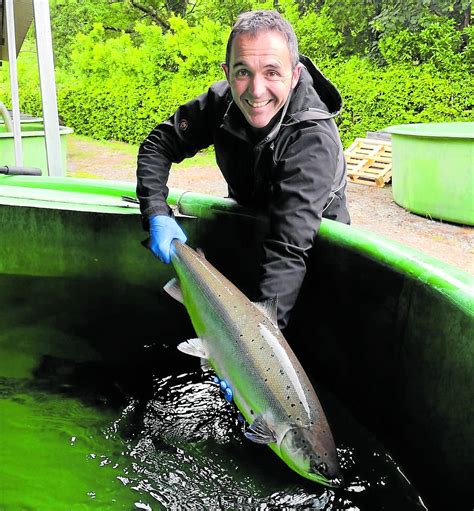 Centro de alevinaje de salmones en Asturias