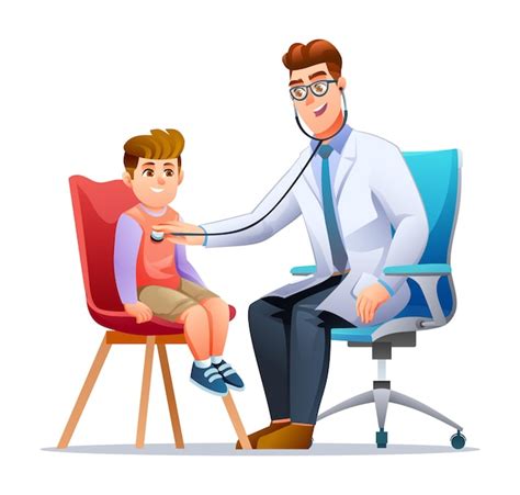 Ilustración de un doctor con un estetoscopio