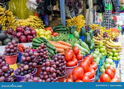 Mercado de verduras frescas