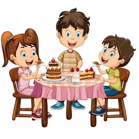 Niños comiendo 