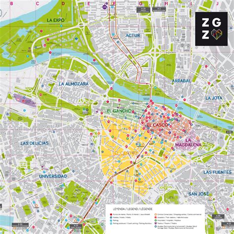 Mapa de Zaragoza mostrando la ubicación de la Cafetería La Nata cerca del Centro Comercial Aragonia