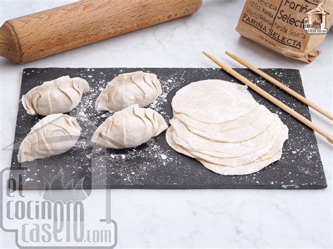 Obleas finas de masa para gyozas