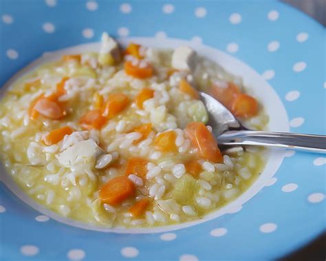 Proceso de cocción de la sopa de arroz y pollo