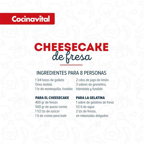 Ingredientes para cheesecake