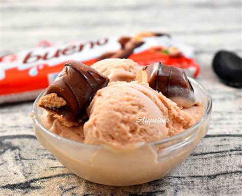 Helado Kinder con trozos de Kinder Bueno