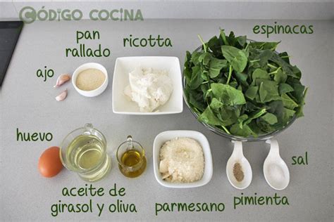 Ilustración de ingredientes para croquetas de espinacas