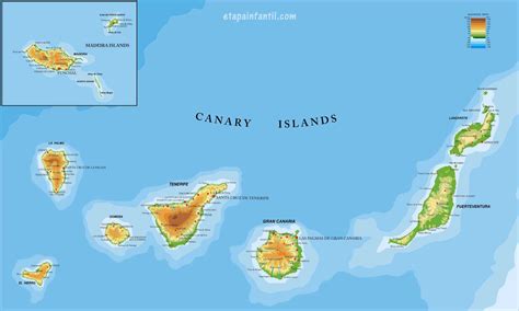 Mapa de las Islas Canarias