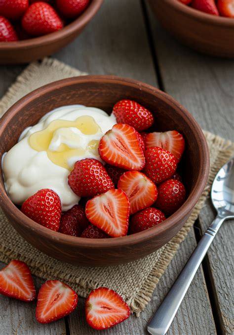 Fresas frescas y especias para postre