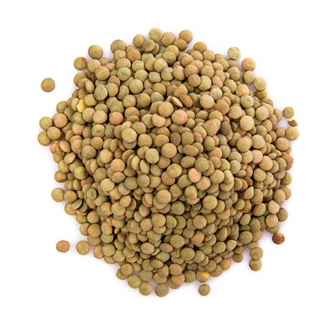 Grano de lenteja limpio vs. con impurezas