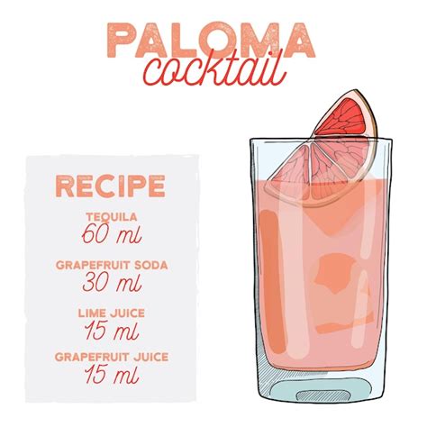 Ingredientes para un cóctel Paloma