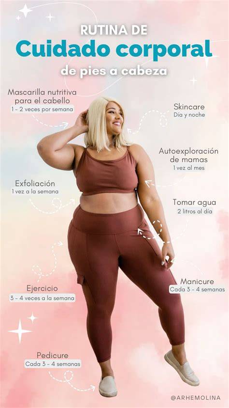 Calendario de rutina de cuidado corporal