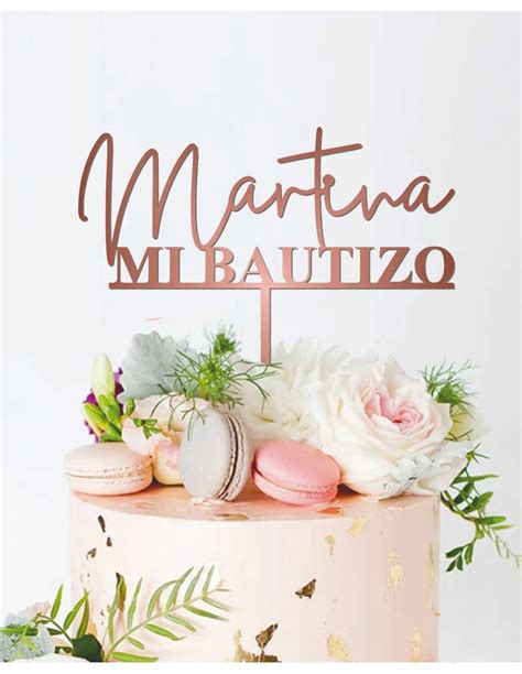 Topper personalizado para tarta de bautizo