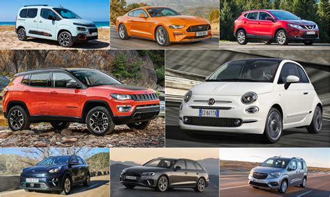 Parrillas delanteras de diferentes modelos de coches