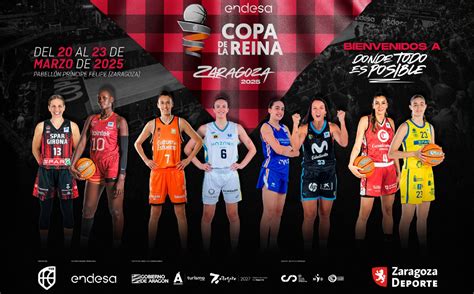 Cartel promocional de la Copa de la Reina de Baloncesto en Zaragoza