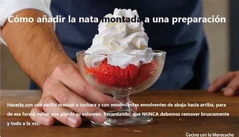 Preparación de nata montada