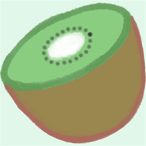 Corte transversal de un kiwi mostrando su interior
