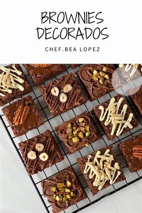 Opciones de decoración para brownies
