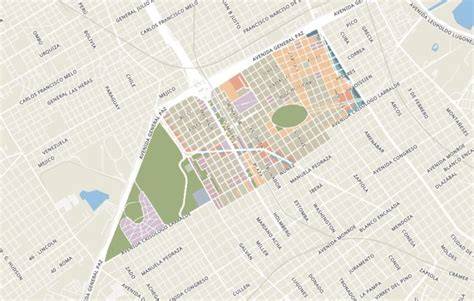 Mapa de un plano urbanístico con zonas residenciales