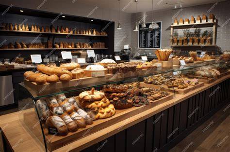 Mostrador de Miga Bakery con panes y dulces
