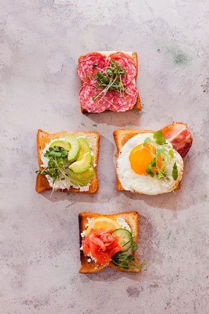 Variantes de ingredientes para bocadillos