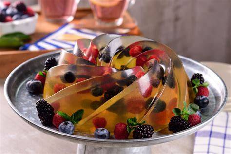 Variedad de frutas para gelatina de frutos del bosque