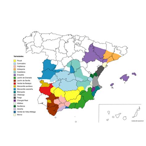 Mapa de las variedades de salmorejo en España