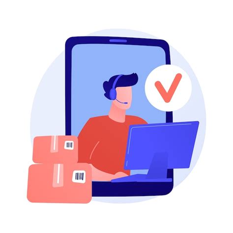 Ilustración de una persona haciendo un pedido online de productos de panadería