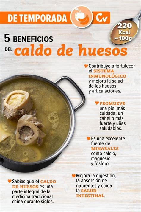 Tabla de beneficios del caldo de verduras