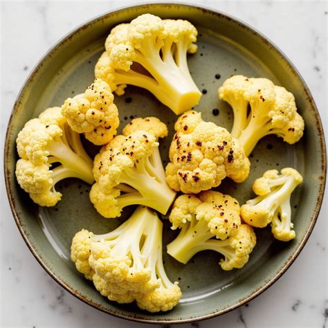 Coliflor asada al ajo ambrosial con azafrán