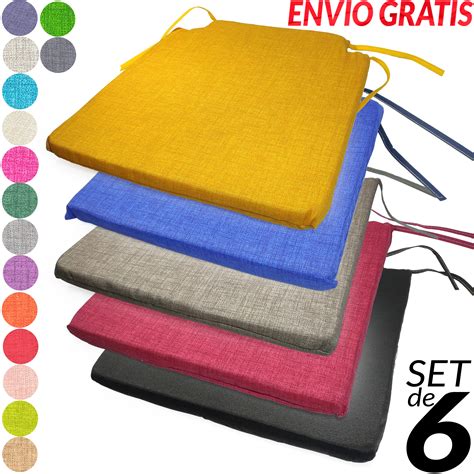 Cojines galleta para sillas en diferentes colores