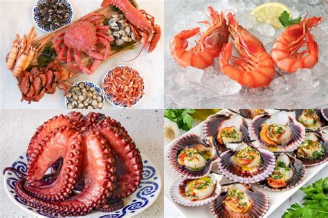 Ingredientes frescos para cocinar marisco