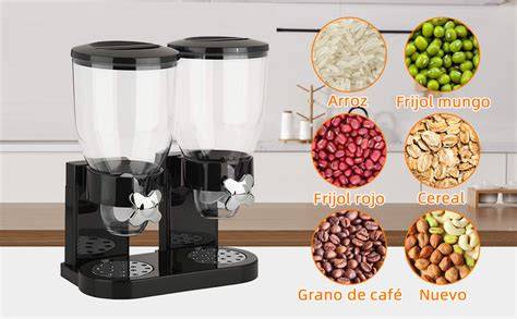 Variedad de dispensadores de alimentos secos con diferentes capacidades
