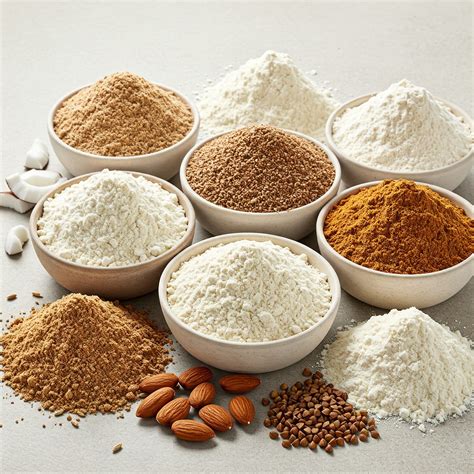 Variedad de productos de harinas especiales para diferentes usos culinarios