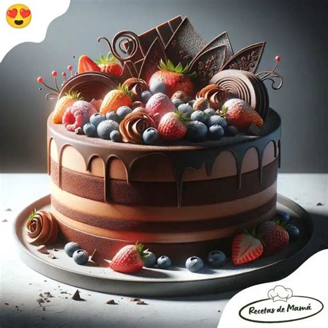 Bizcocho de chocolate decorado con azúcar glas