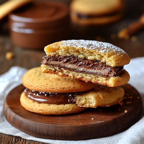 Imagen de galletas tostadas rellenas de crema