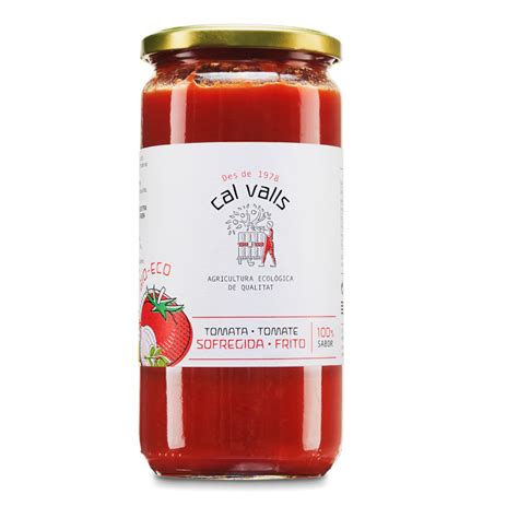 Tomate frito con albahaca Cal Valls ecológico