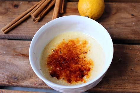 Arroz con leche con costra de caramelo