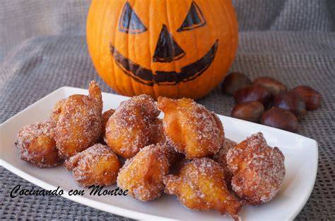 Buñuelos de calabaza friéndose