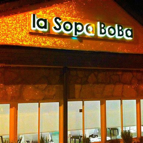 Suelo decorado del restaurante La Sopa Boba