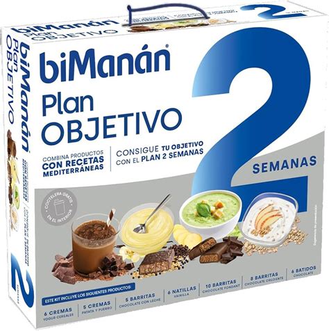 Diferentes productos de la línea Bimanan (batidos, cremas, barritas)